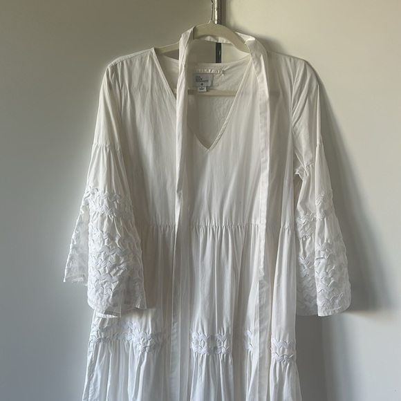 COPY - Lisa Marie Fernandez for Target Ric Rac Flare sleeve dress - White sz M … - Picture 3 of 3